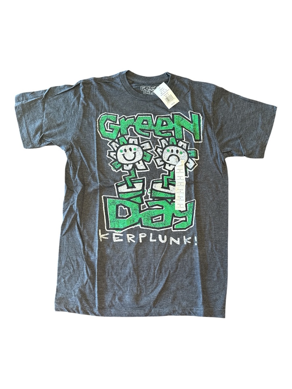 Green Day Kerplunk Graphic Tee - Charcoal Gray & Bright Green